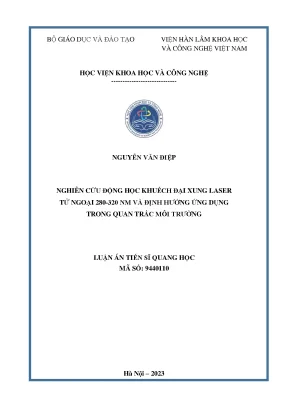 Nghiên cứu động học khuếch đại xung laser tử ngoại 