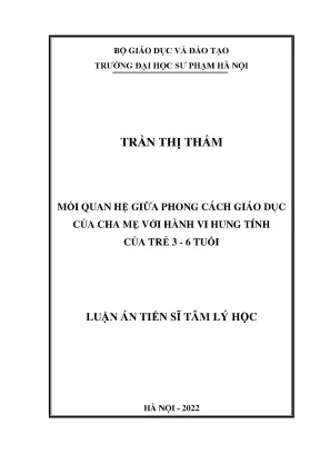 Tác động của phong cách giáo dục cha mẹ đến hành vi hung