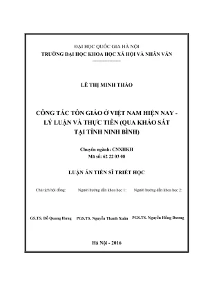 Nghiên cứu công tác tôn giáo tại Ninh Bình: Lý luận và 