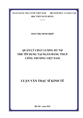 Quản lý chất lượng dư nợ thẻ tín dụng tại ngân hàng TMCP 