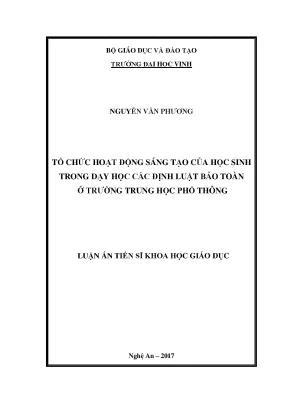 Tổ Chức Hoạt Động Sáng Tạo Trong Dạy Học Vật Lý Lớp 10