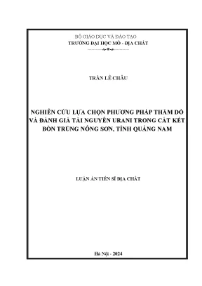 Nghiên cứu phương pháp thăm dò tài nguyên urani tại bồn 
