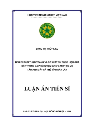 Nghiên cứu sử dụng hiệu quả đất trồng cà phê tại huyện