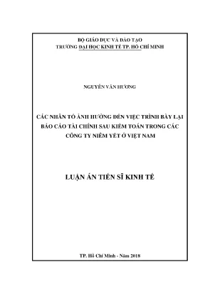 Các nhân tố ảnh hưởng đến báo cáo tài chính sau kiểm