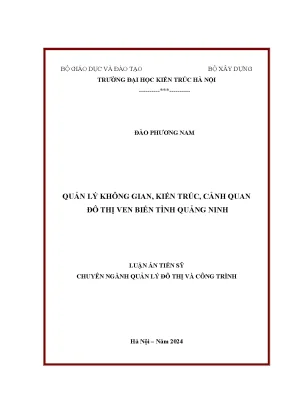 Quản lý không gian kiến trúc cảnh quan đô thị ven biển 