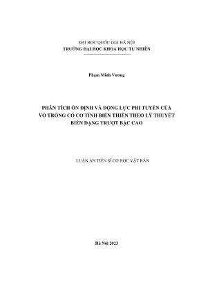 Nghiên cứu ổn định và động lực học phi tuyến của vỏ 