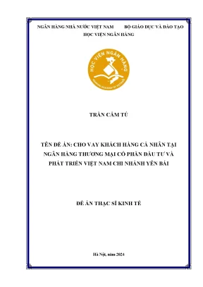 Nghiên cứu cho vay cá nhân tại BIDV Yên Bái
