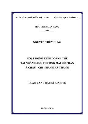 Nghiên cứu hoạt động kinh doanh thẻ tại ngân hàng Á Châu 