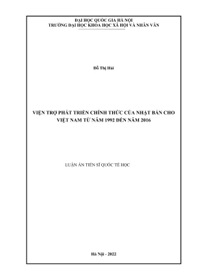 Hỗ trợ phát triển chính thức của Nhật Bản cho Việt Nam
