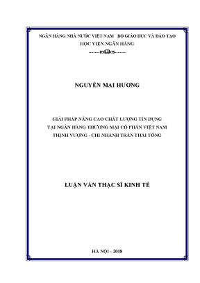 Giải pháp nâng cao chất lượng tín dụng tại ngân hàng