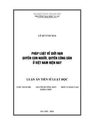 Giới Hạn Quyền Con Người và Quyền Công Dân Tại Việt Nam
