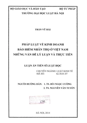 Nghiên cứu về pháp luật kinh doanh bảo hiểm nhân thọ tại