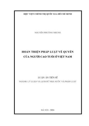 Nghiên cứu về Luận án của Nguyễn Phương Nhung