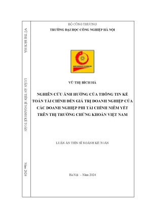 Ảnh hưởng của thông tin kế toán tài chính đến giá trị