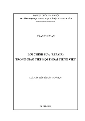 Nghiên cứu về lời chỉnh sửa trong giao tiếp hội thoại 