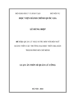 Quản lý công đối với giảng viên đại học tại TP.HCM