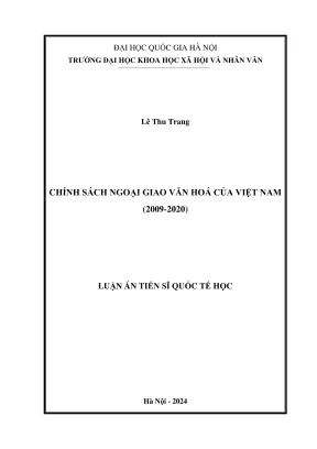 Nghiên cứu chính sách ngoại giao văn hóa Việt Nam