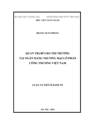 Quản lý rủi ro thị trường trong ngân hàng thương mại 