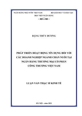 Phát triển tín dụng cho doanh nghiệp chăn nuôi tại ngân