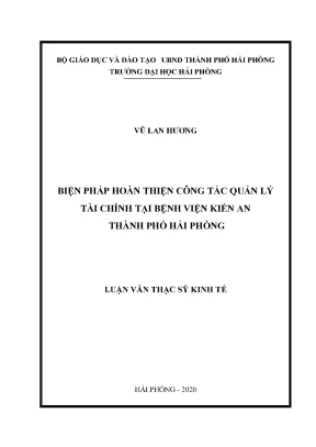 Cải thiện quản lý tài chính tại Bệnh viện Kiến An, Hải Phòng