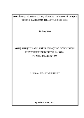 Nghệ Thuật Trang Trí Kiến Trúc Sài Gòn (1954-1975): 