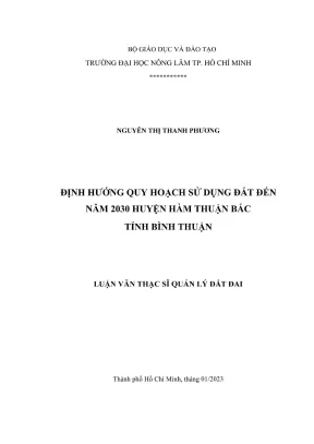 Quy hoạch sử dụng đất huyện Hàm Thuận Bắc đến năm 2030