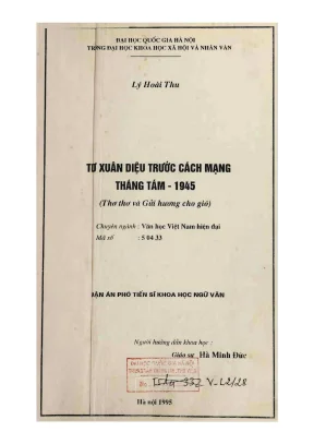 Thơ Xuân Diệu Trước Cách Mạng 1945: Nghiên Cứu và Phân Tích