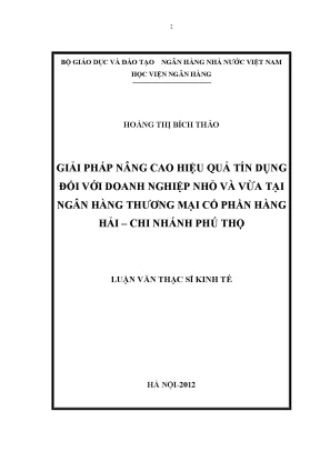 Giải pháp nâng cao hiệu quả tín dụng cho doanh nghiệp