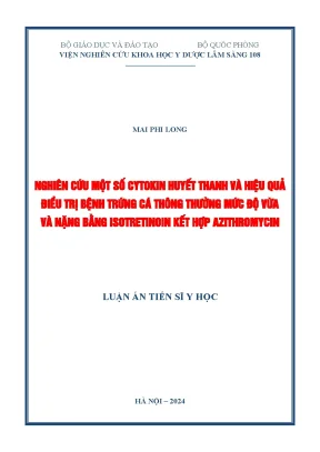 Nghiên cứu hiệu quả điều trị bệnh trứng cá bằng 