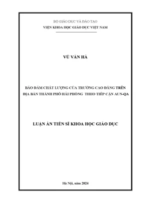 Chất lượng giáo dục cao đẳng tại Hải Phòng theo tiêu 