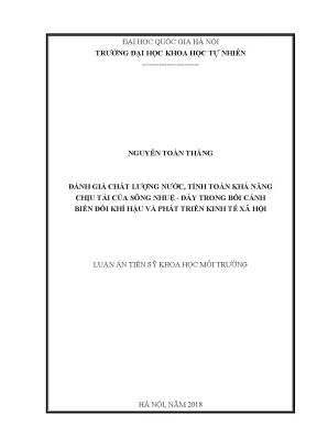 Đánh giá chất lượng nước sông Nhuệ Đáy trong bối cảnh 