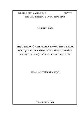 Ô nhiễm asen trong thực phẩm tóc tại Thái Bình: Thực 
