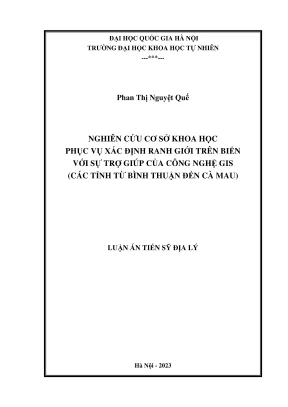Nghiên cứu ranh giới biển các tỉnh từ Bình Thuận đến Cà 