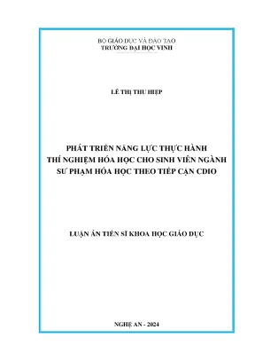 Phát triển năng lực thực hành thí nghiệm hóa học cho 