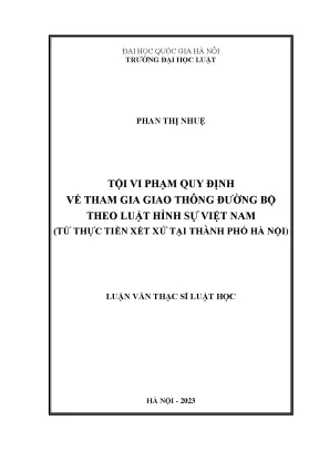 Tội Vi Phạm Giao Thông Đường Bộ: Phân Tích Từ Thực Tiễn