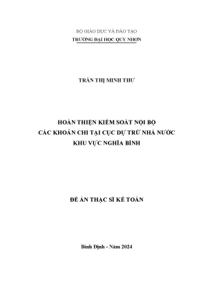 Nâng cao kiểm soát nội bộ chi tiêu tại cục dự trữ nhà