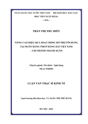 Nâng cao hiệu quả hỗ trợ tín dụng tại ngân hàng TMCP
