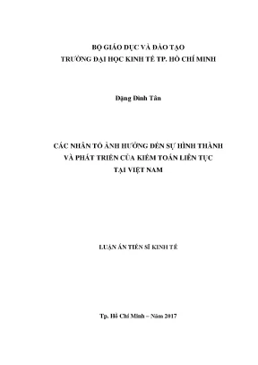 Những nhân tố ảnh hưởng đến kiểm toán liên tục tại Việt Nam