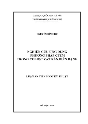 Nghiên cứu ứng dụng phương pháp CFEM trong cơ học vật 