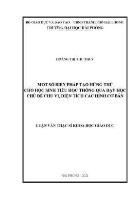 Biện Pháp Tạo Hứng Thú Học Sinh Tiểu Học Qua Dạy Học Chu