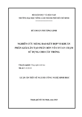 Nghiên cứu màng bao vi khuẩn phân giải lân cho phân bón