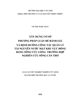 Đánh giá và định hướng quản lý tài nguyên nước mặt tại 