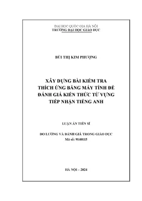 Bài Kiểm Tra Thích Ứng Bằng Máy Tính Đánh Giá Kiến Thức