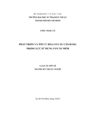 Tối ưu hóa cơ cấu cân bằng trọng lực bằng cơ cấu mềm