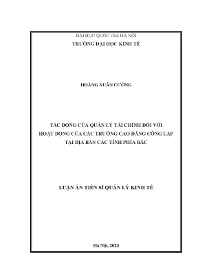 Tác động của quản lý tài chính đến hoạt động các trường 