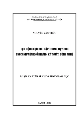 Tạo động lực học tập cho sinh viên kỹ thuật công nghệ