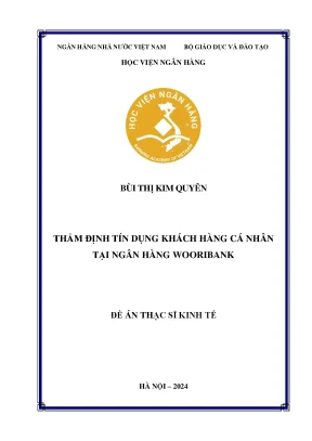 Thẩm định tín dụng khách hàng cá nhân tại Wooribank -