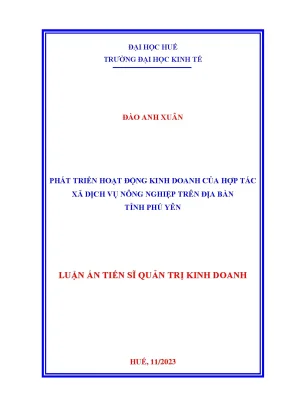 Phát triển kinh doanh hợp tác xã dịch vụ nông nghiệp tại