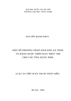 Phương pháp bảo mật và ràng buộc thời gian cho ứng dụng web