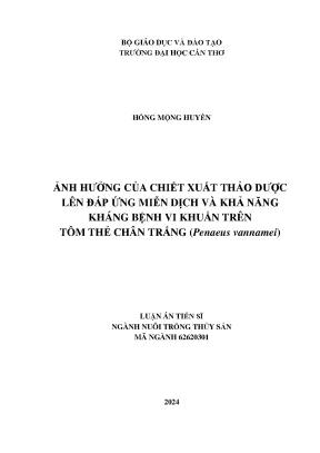 Tác động của chiết xuất thảo dược đến miễn dịch và kháng 